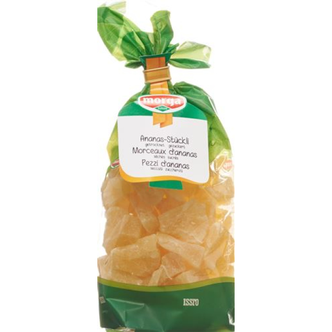 Issro ananasų gabaliukais saldintas maišelis 250 g