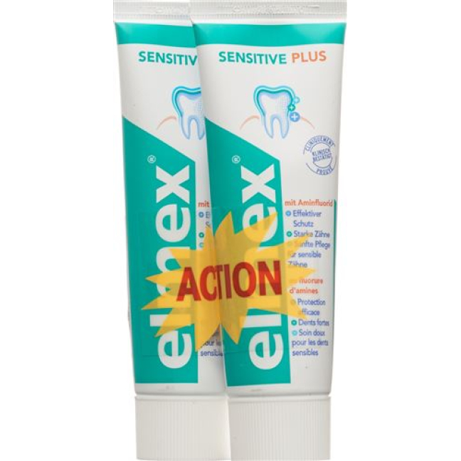 Buy elmex SENSITIVE toothpaste Duo 2 x 75 ml online from Beeovita