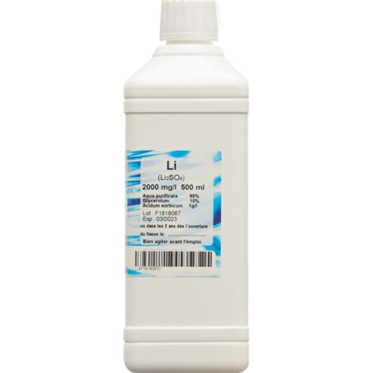 Oligopharm Lithium Lös 2000 מ"ג/ליטר 500 מ"ל