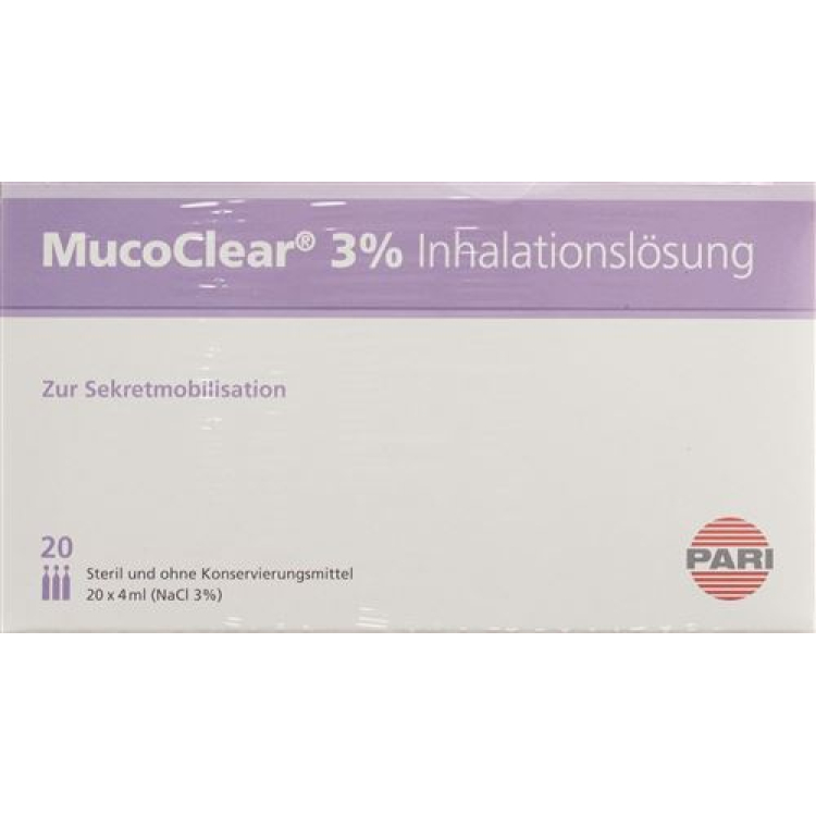 Pari MucoClear Inhal Lös 3 % NaCl 60 ml Amp 4