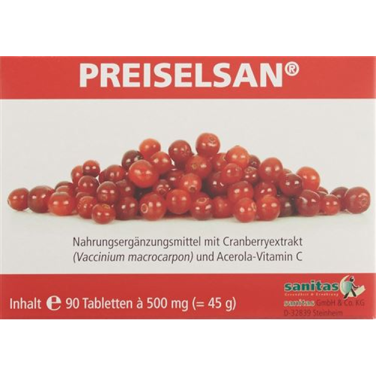 PREISELSAN karpalouutetableteilla 90 kpl