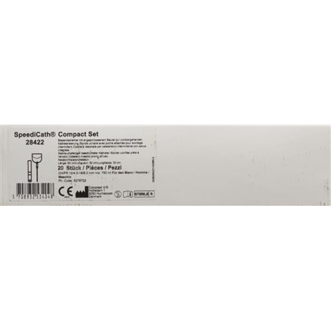 SpeediCath Compact 1x Catheter Set CH12 Man 20 pcs