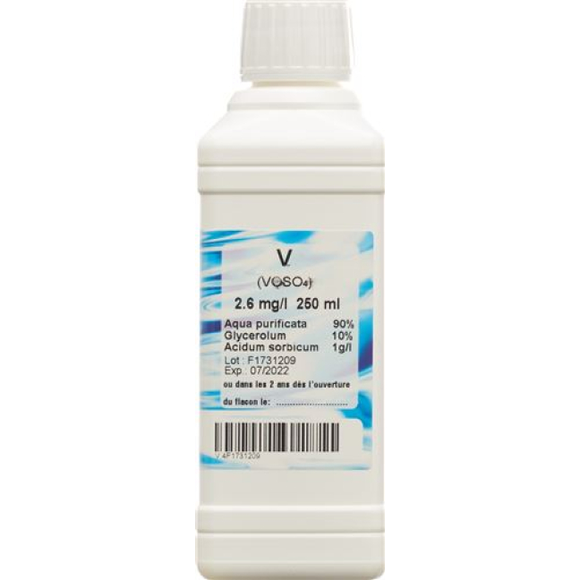 Oligopharm Vanadium Lös 2,6 mg/l 250 ml