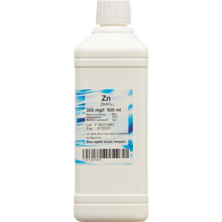 Larutan zink oligopharm 300 mg/l 500 ml