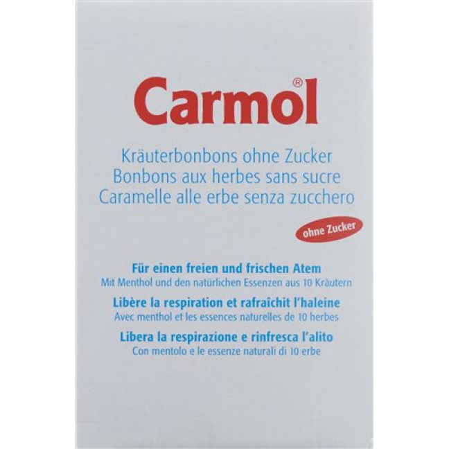 Carmol Kräuterbonbons ohne Zucker Btl 75 g