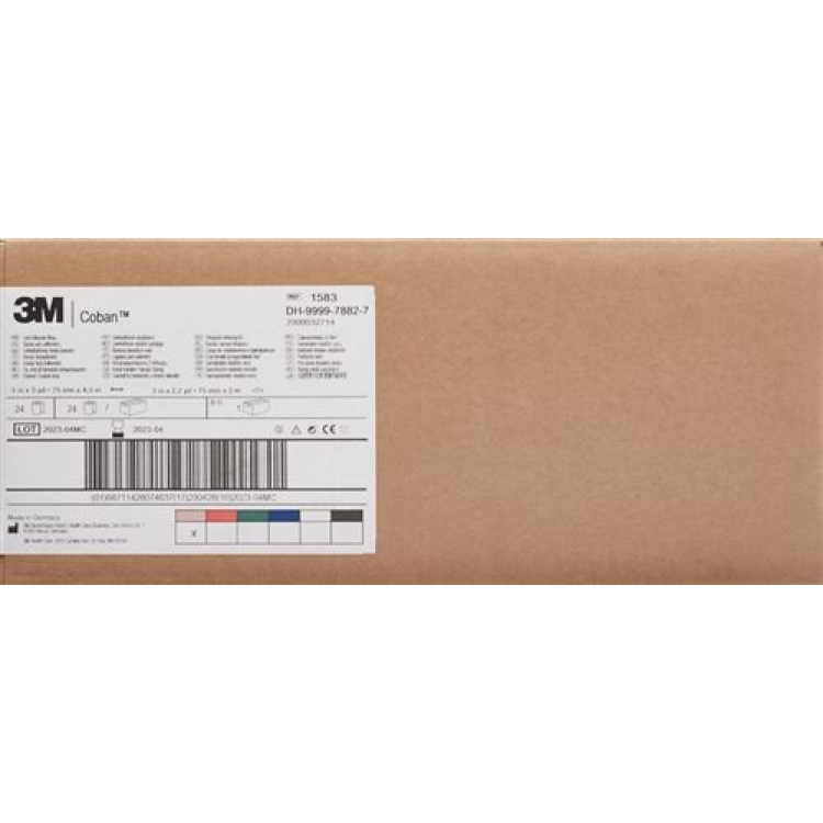 Benda elastica 3M Coban autoadesiva 7,6 cm x 4,5 m colore della pelle 24