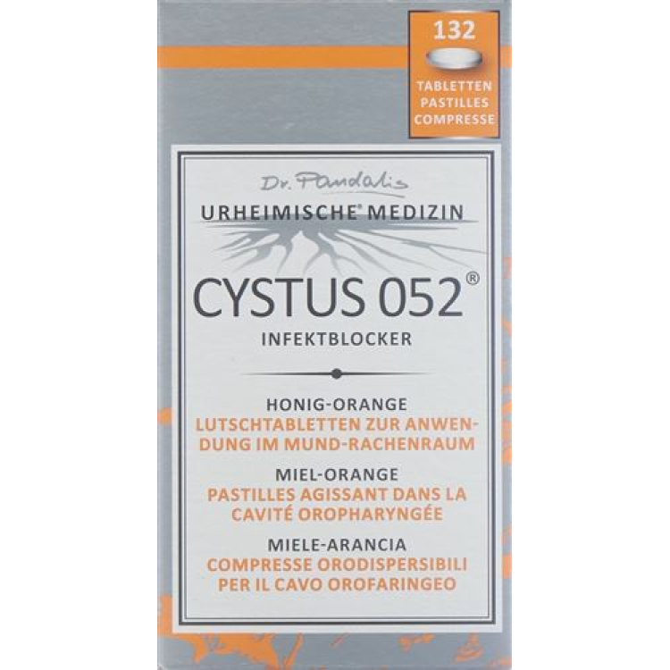 Cystus 052 anti-infezione miele-arancio 132 pz