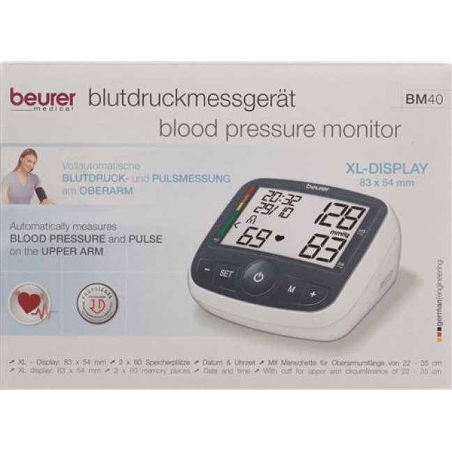 Beurer Blutdruckmessgerät Oberarm BM 40