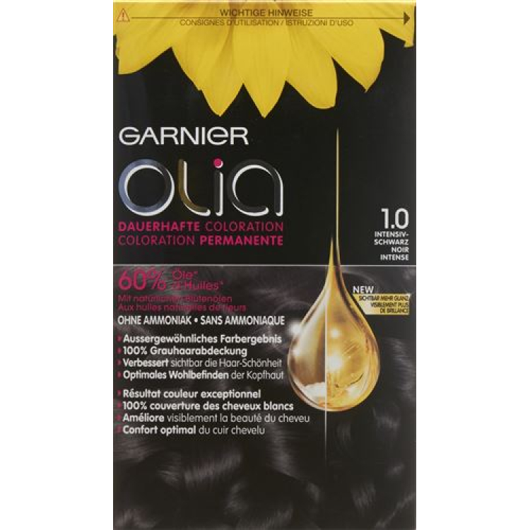 OLIA Hair Color 1.0 Intensive Black