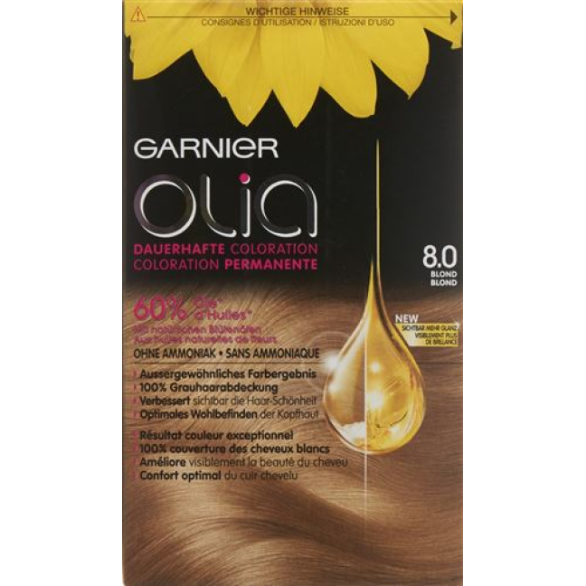 Фарба для волосся OLIA 8.0 Блондин