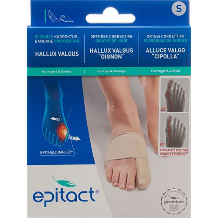 תיקון תחבושת גמישה Epitact hallux valgus TAG S 20-21.5 ס"מ