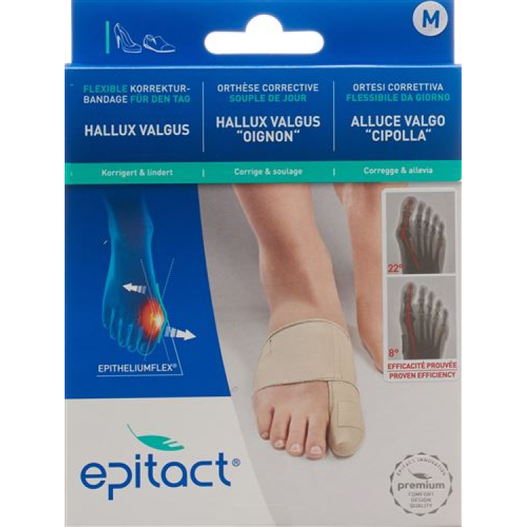 Epitact flexibelt bandage korrigering hallux valgus DAY M 21,5-23cm