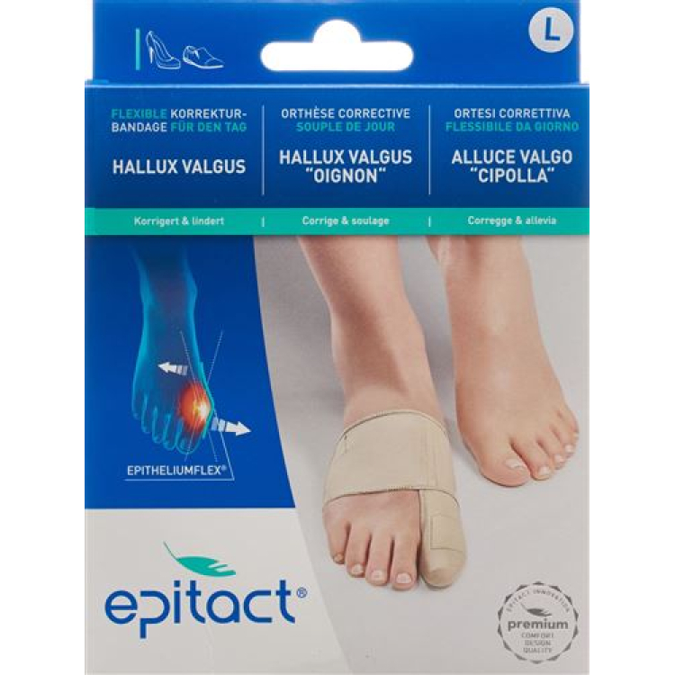 Epitact flexibelt bandage korrigering hallux valgus TAG L 23-24,5cm