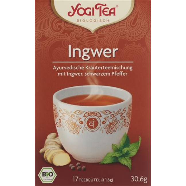 Yogi Tea Chá de Gengibre 17 Btl 1,8 g