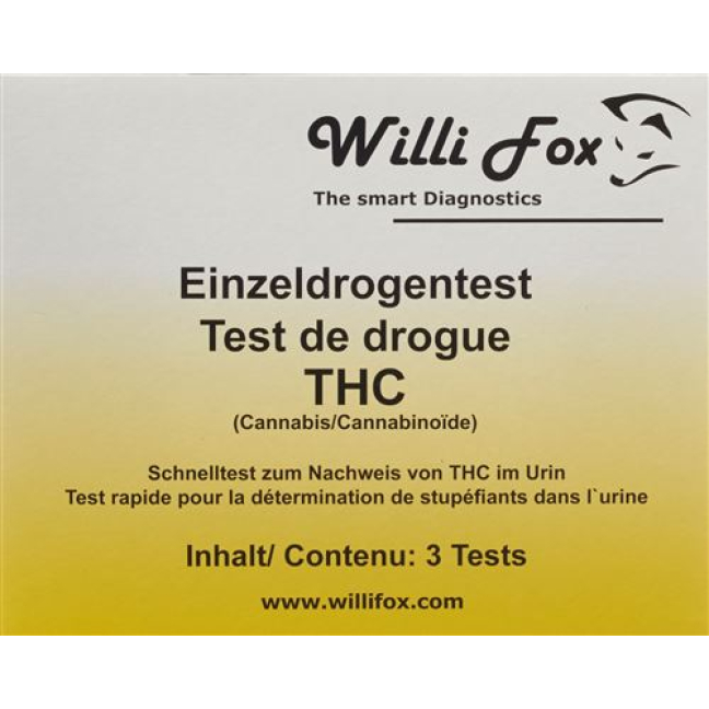 Willi Fox uyuşturucu testi THC tek idrar 3 adet