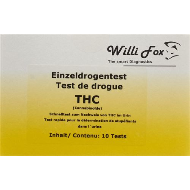 Willi Fox uyuşturucu testi THC bireysel idrar 10 adet