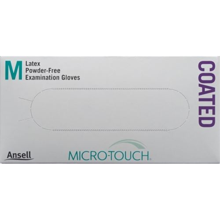 Micro-Touch Coated Examination Gloves M Box 100 tk