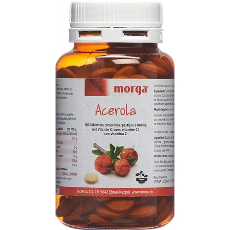 Morga Acerola tbl 80 mg C-vitamin 180 st