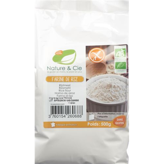 Nature & Cie harina de arroz sin gluten 500 g