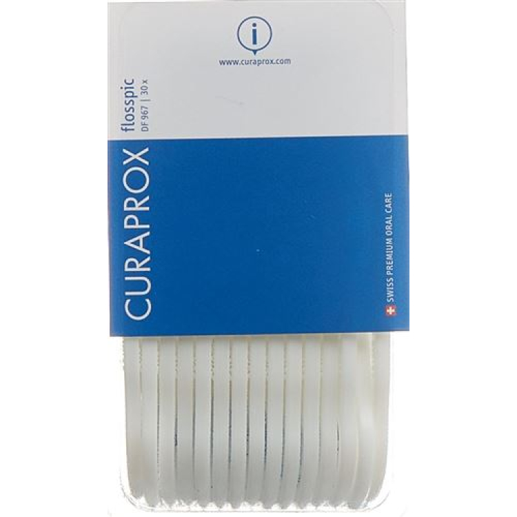 Curaprox DF 967 DF 967 Flosspic toothpicks សូត្រ 30 កុំព្យូទ័រ