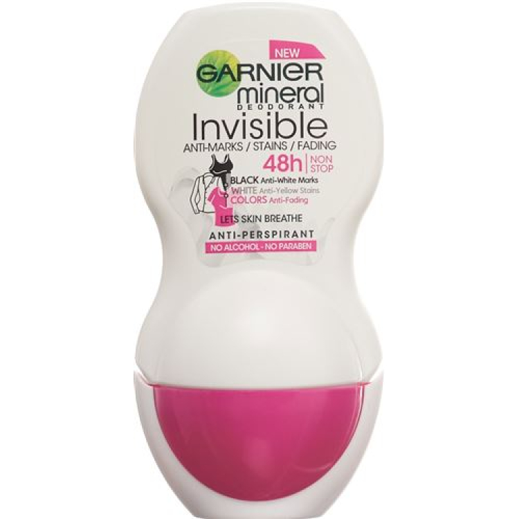 Garnier Mineral Invisible 48h svartvit färger Roll-on 50