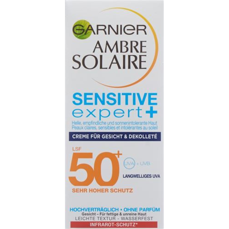 Ambre Solaire face cream Sensitive Expert + SF50 + 50 ml