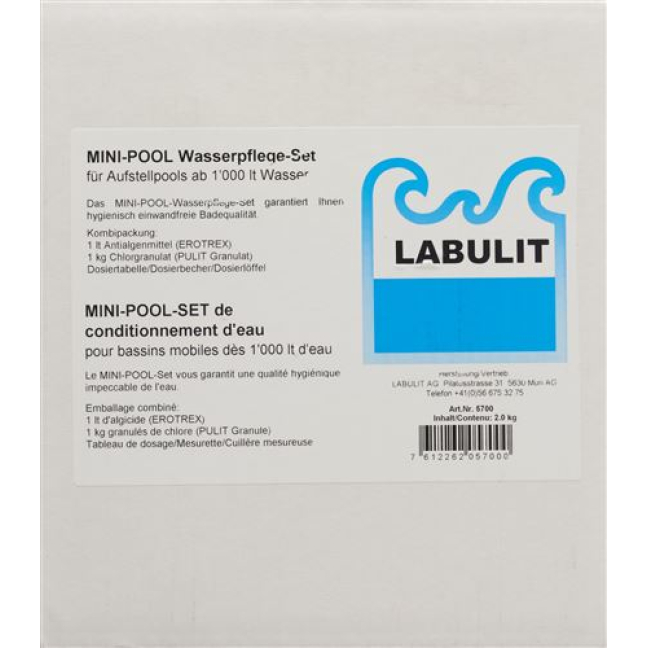 Pulit G/Erotrex қосылған LABULIT шағын бассейн күтімі жиынтығы 2 кг
