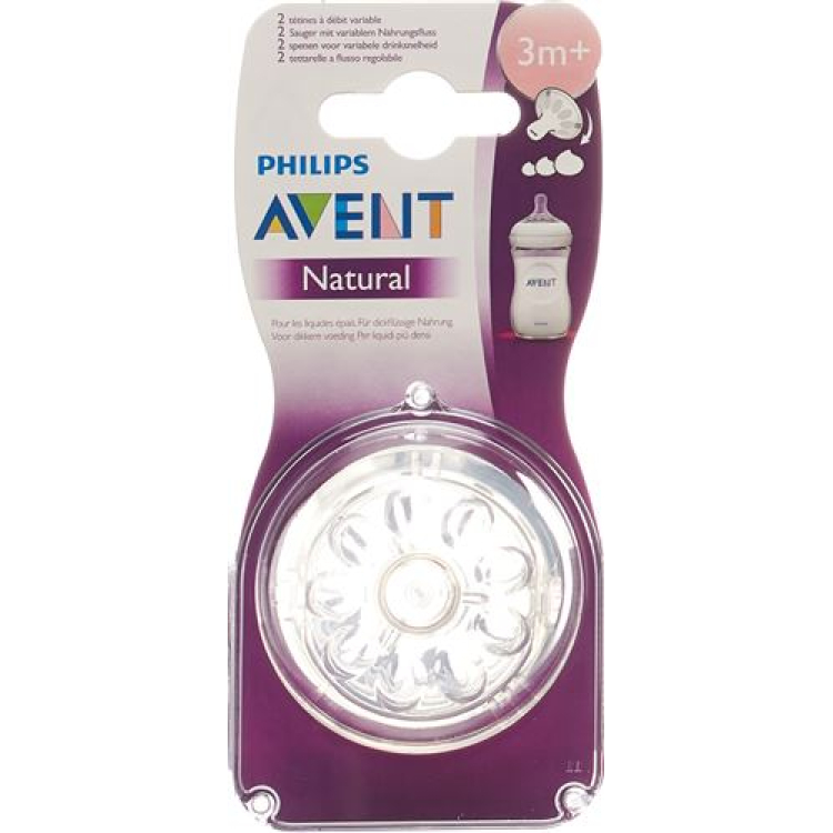 Tetina variável natural Avent Philips 2 unid.