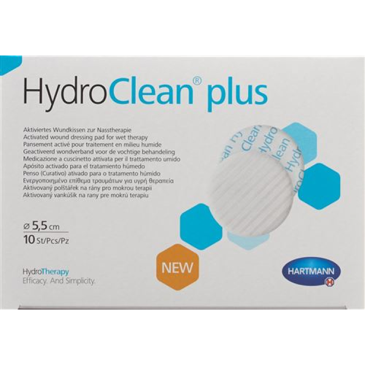 Hydroclean plus وسادة الجرح 5.5 سم حوالي 10 قطع