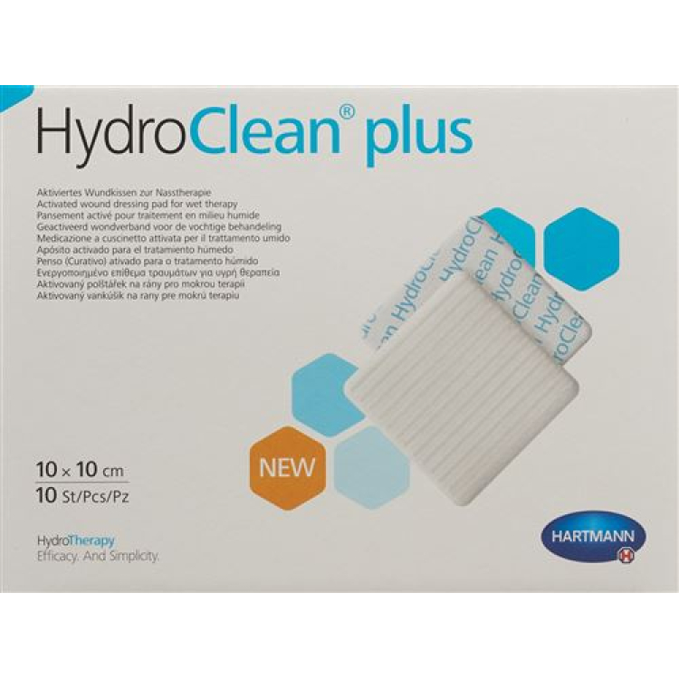 HydroClean plus opatrunki na rany 10x10cm 10 szt