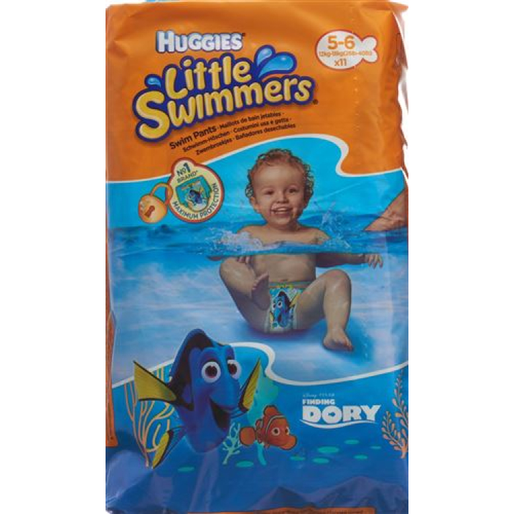 ក្រណាត់កន្ទបទារក Huggies Little Swimmers Gr5-6 11 ដុំ