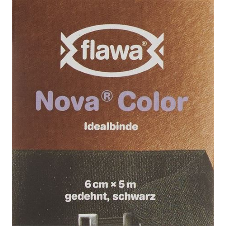 Flawa Nova Color 理想包帯 6cmx5m ブラック