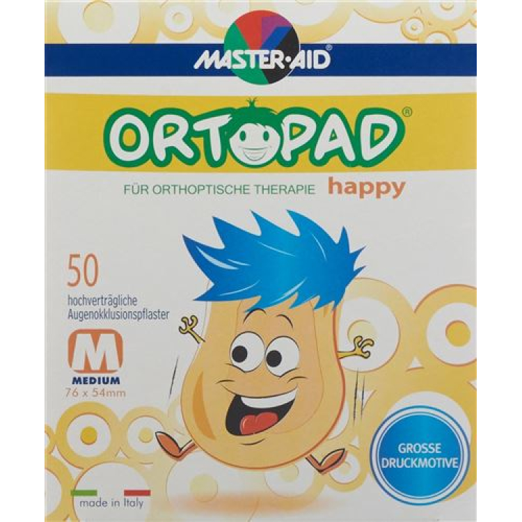 Ortopad Happy Occlusionspflaster בינוני 50 יח'