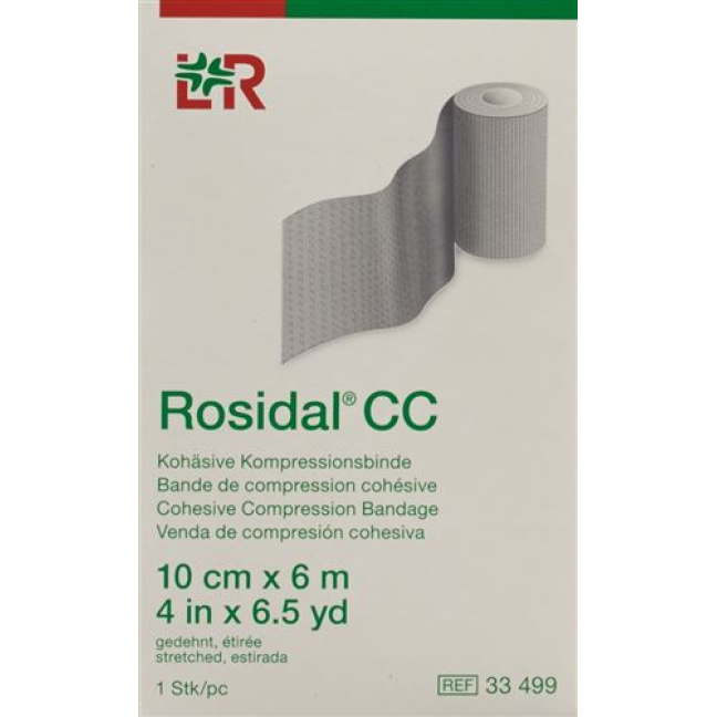 Rosidal CC kohezinis kompresinis tvarstis Kurzzug 10cmx6m