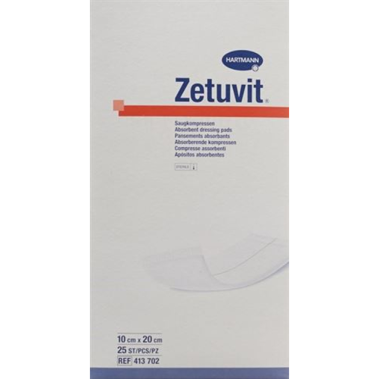 Zetuvit Absorptionsverband 10x20cm steril 25 Stk