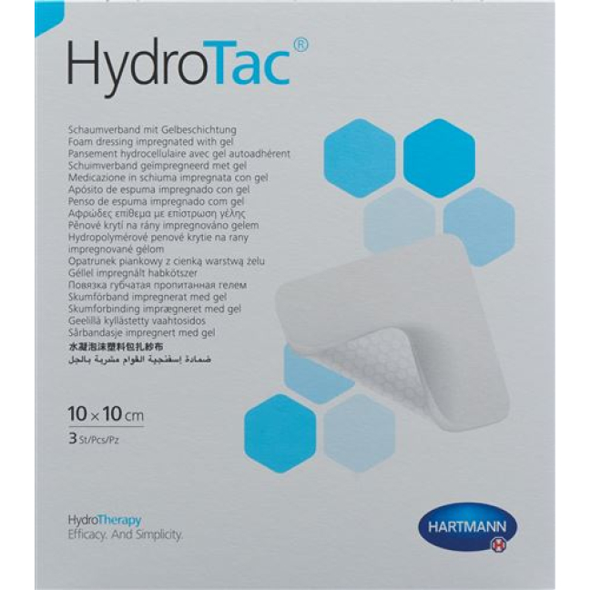 Pansement HydroTac 10x10cm stérile 3 pièces