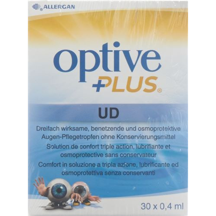 Optive Plus UD oogverzorgingsdruppels 30 monodoses 0,4 ml