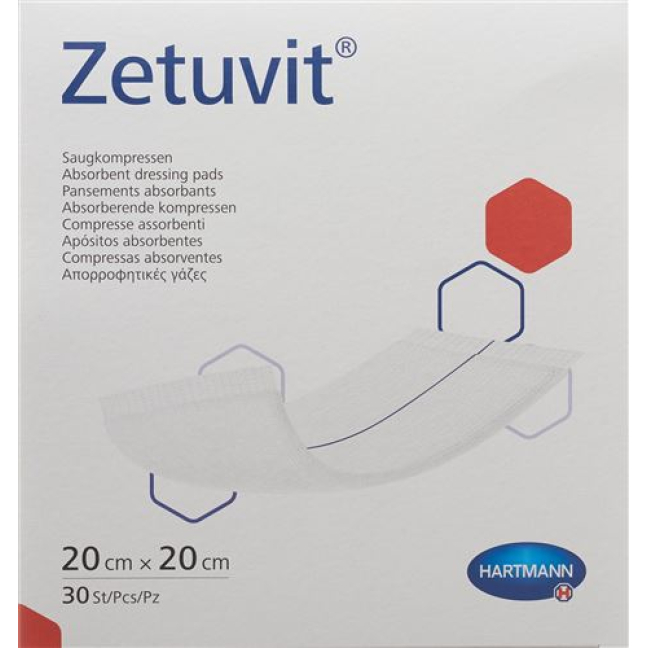 Association d'absorption Zetuvit 20x20cm 30 pièces