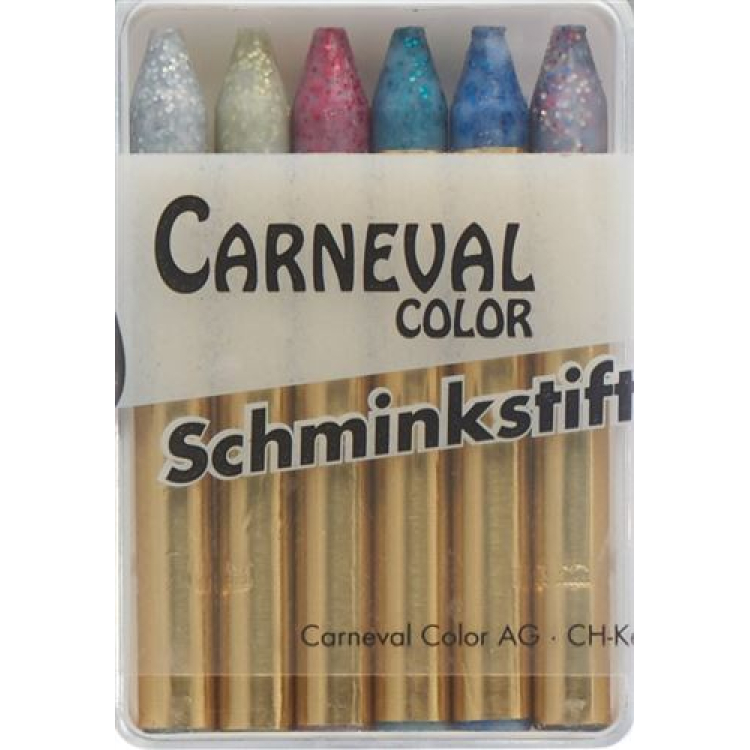 Carneval Color määrdemeigipulgad sädelevad 6 tk