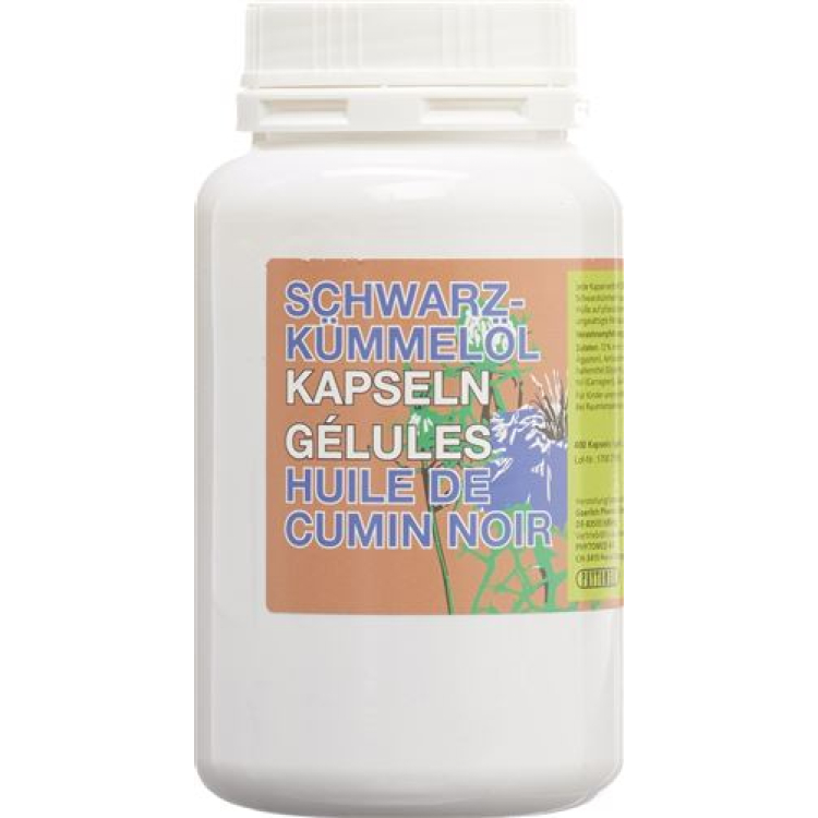 PHYTOMED mustakuminaöljykapselit 500 mg kasvis 400 kpl