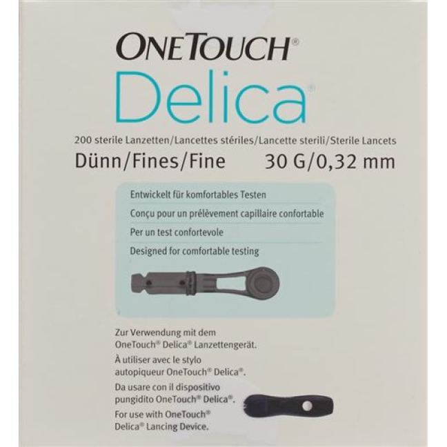 Lancettes One Touch Delica stériles 200 pcs