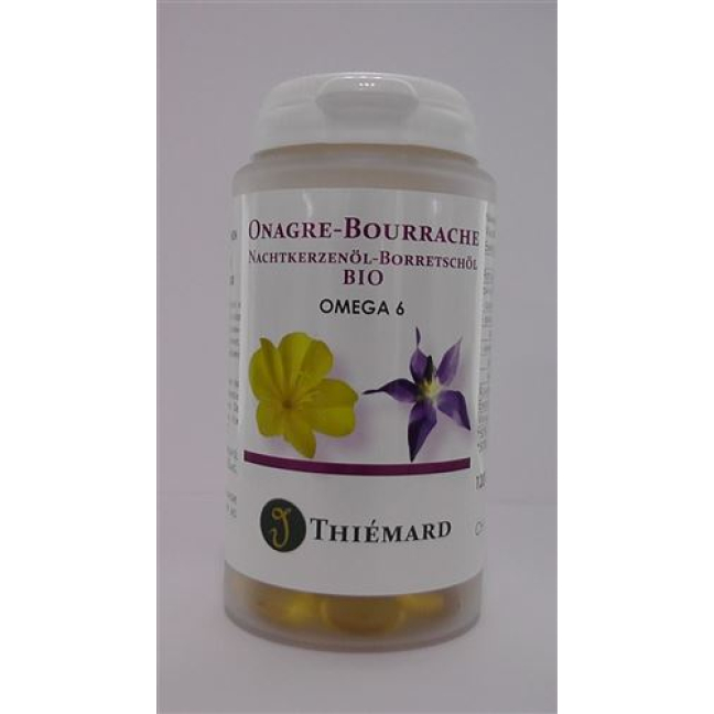 Evening primrose borage oil capsules 500 mg Omega 6 organic 120 pcs
