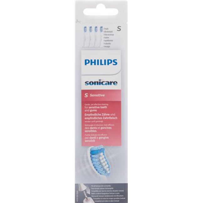 Philips Sonicare Replacement Brush Heads - Sensitive, HX6054 \/ 07, 4 pcs