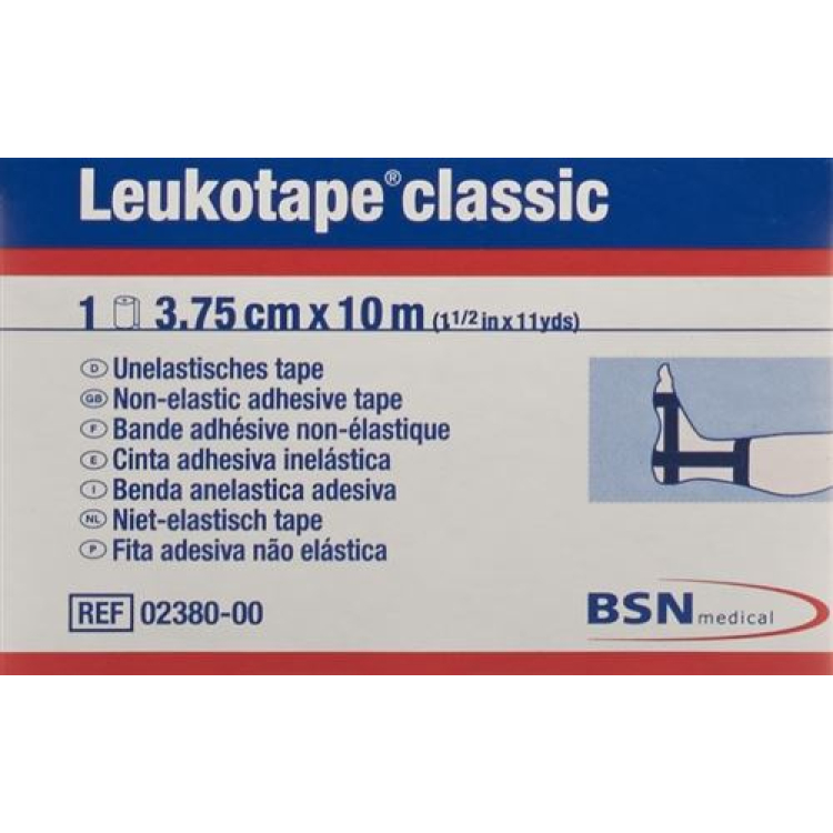 Nastro in gesso Leukotape classico 10mx3,75cm nero