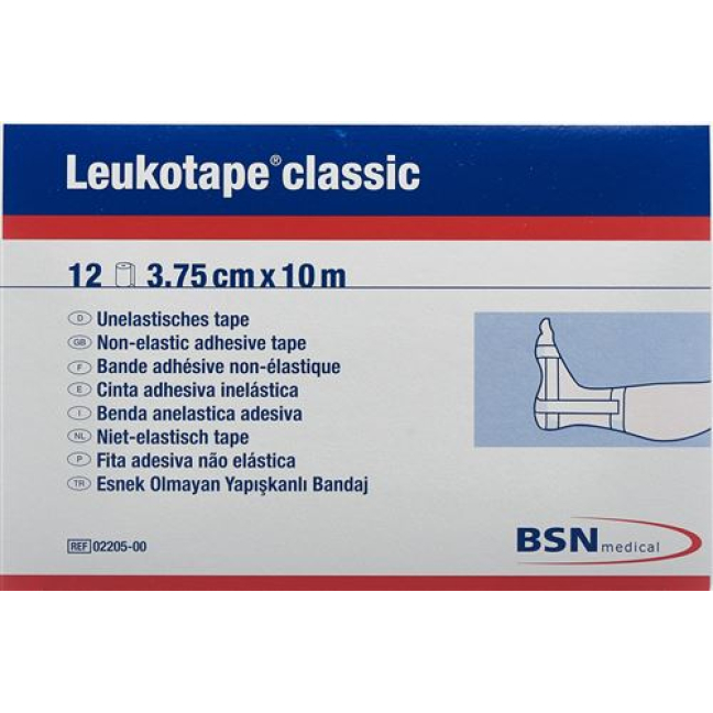 Leukotape 经典经济型捆扎带 10mx3.75cm 白色 12 件
