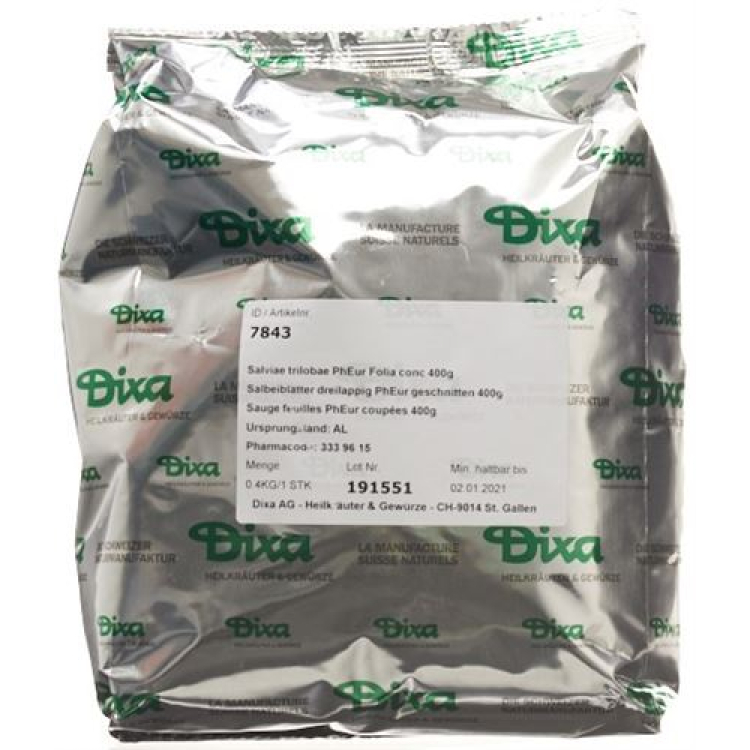 Dixa sage leaves three-lobed PhEur cut 1 kg