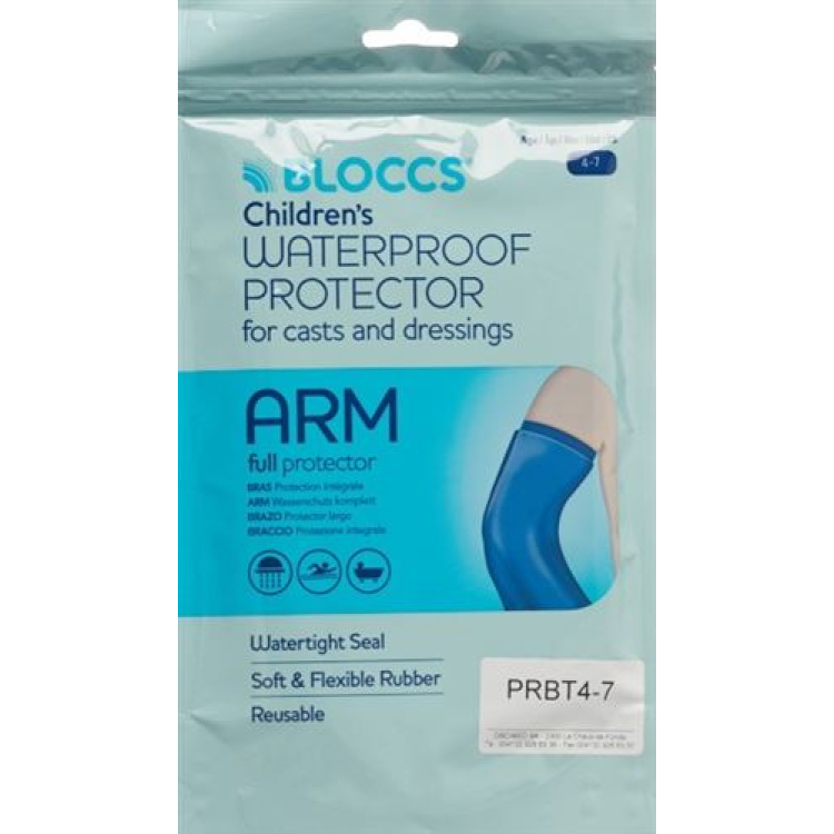 Bloccs Bad und Dusche Wasserschutz für den Arm 17-28/51cm Kind