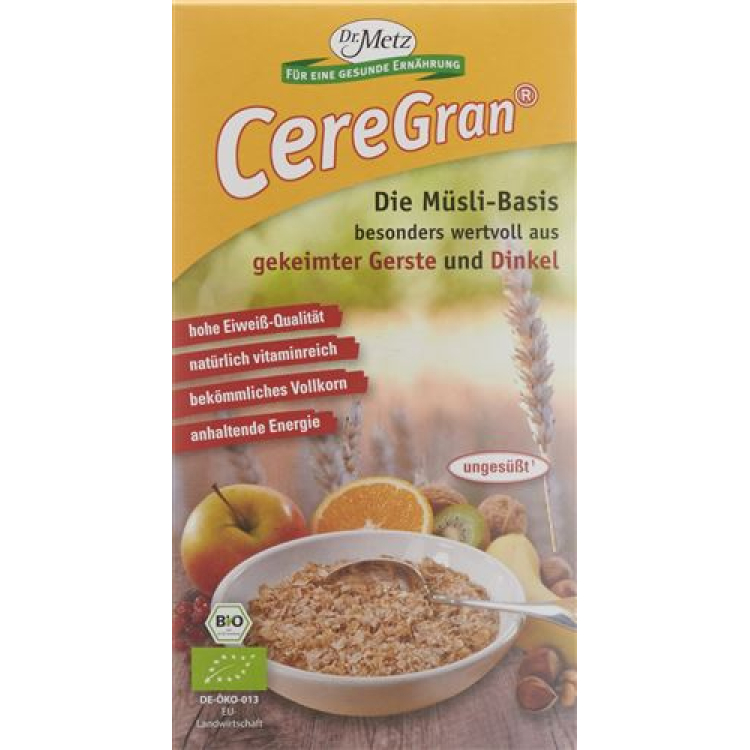 លោកបណ្ឌិត មូលដ្ឋាន Metz CereGran muesli ផលិតពី barley ពន្លក និងប្រកប 5