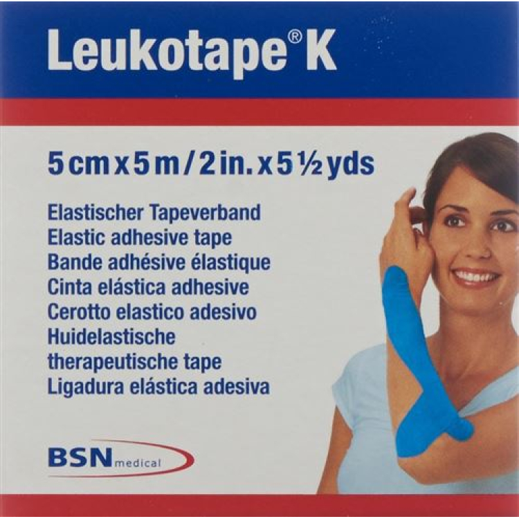 Leukotape K gipsverband 5mx5cm lichtblauw 5 st