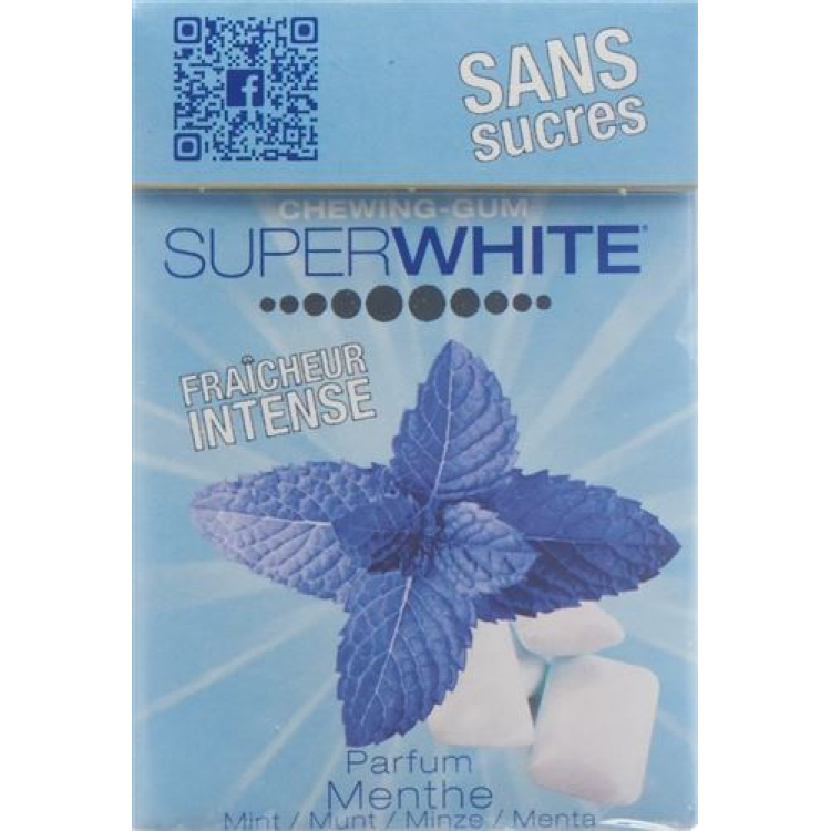 Pastilhas elásticas Super White Branco sem açúcar caixa 25 g